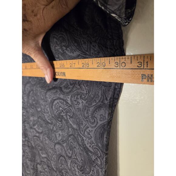 Robert Graham Men Shirt Size 2XL Black Paisley Graphics Short Sleeve Button Up - Picture 7 of 9